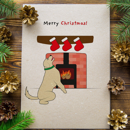 Brown's Christmas Festive Greeting Cards | Golden Retriever Stocking Filling - BROWNS PET RANGE