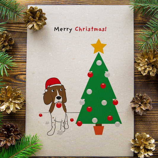 Brown's Christmas Festive Greeting Cards | Spaniel Destroying The Christmas Tree - BROWNS PET RANGE