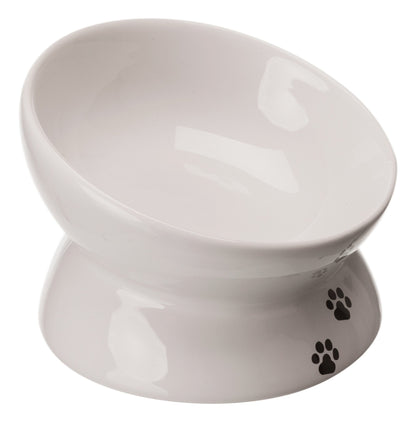 Brown's Ergo-Bowl | Raised Ergonomic Ceramic Bowl White - Drinking Bowl - Browns Pet Range