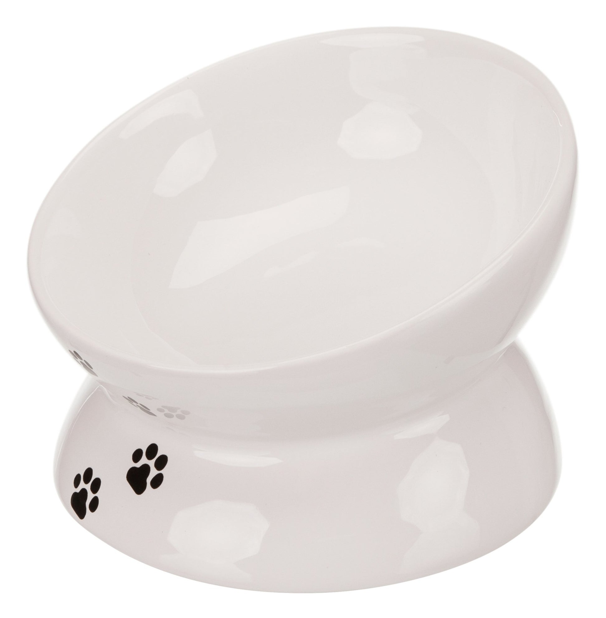 Brown's Ergo-Bowl | Raised Ergonomic Ceramic Bowl White - Drinking Bowl - Browns Pet Range