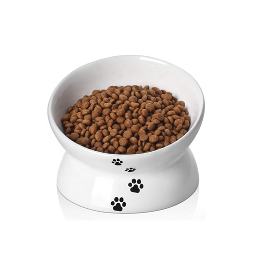 Brown's Ergo-Bowl | Raised Ergonomic Ceramic Bowl White - BROWNS PET RANGE