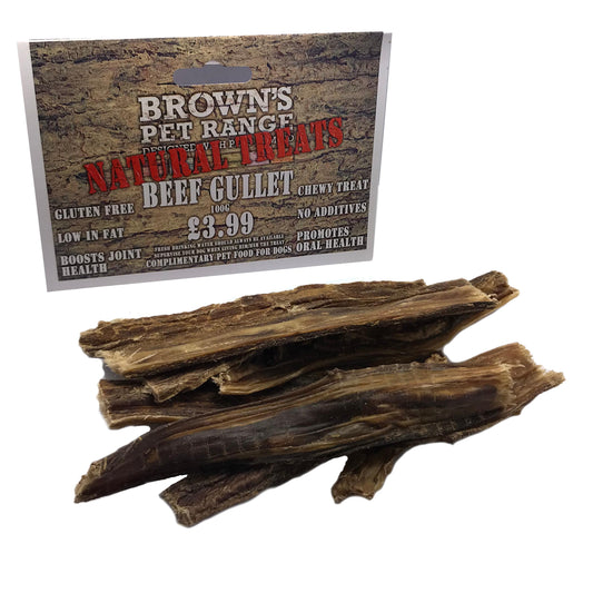 Brown's Natural Dog Treats | Beef Gullet - Natural Dog Treats - Browns Pet Range