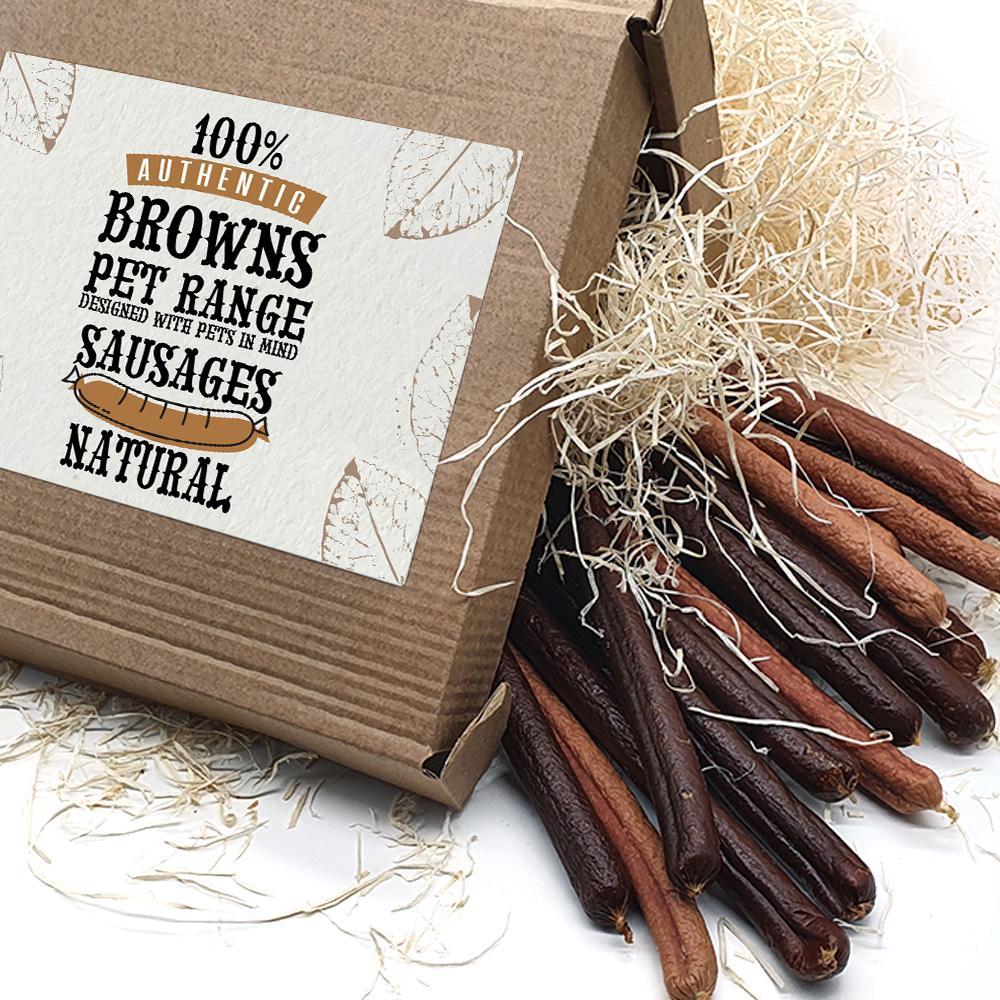 Brown's Natural Doggy Sausages | The Cigar Box - BROWNS PET RANGE