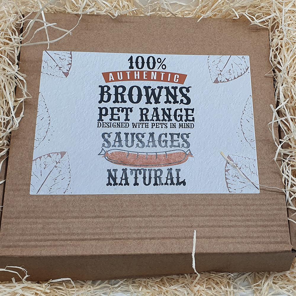 Brown's Natural Doggy Sausages | The Cigar Box - BROWNS PET RANGE