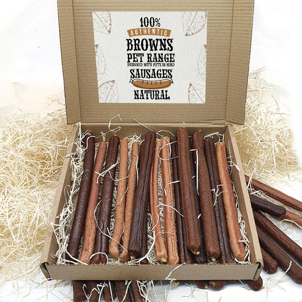 Brown's Natural Doggy Sausages | The Cigar Box - BROWNS PET RANGE