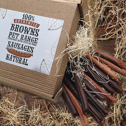 Brown's Natural Doggy Sausages | The Cigar Box - BROWNS PET RANGE