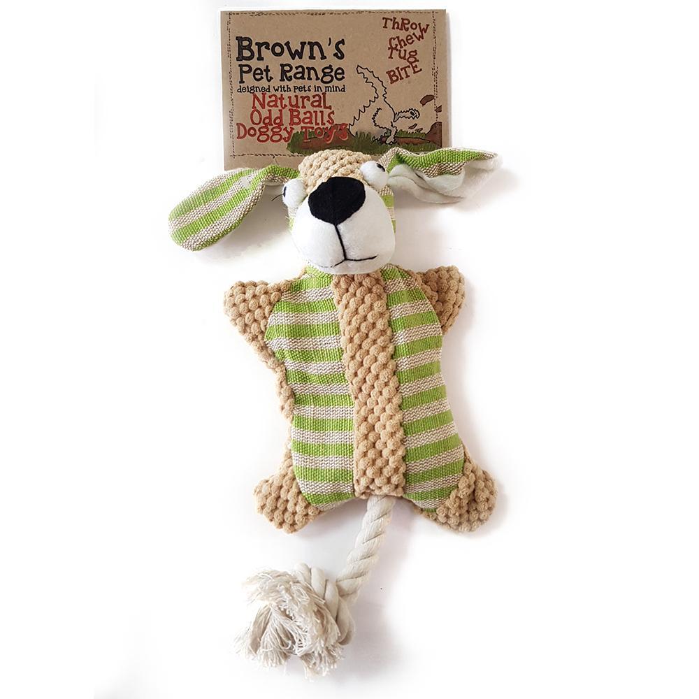 Brown's Natural Odd Balls | Flying Squirrel/Dog Cross Breed | 15 inch Scrunchy Plush Toy - Dog Toys - Browns Pet Range