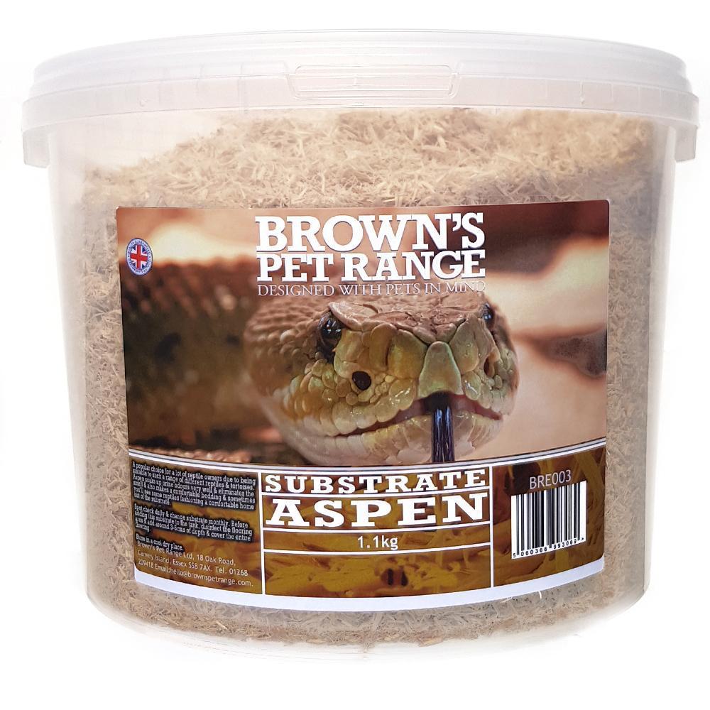 Brown's Substrate Aspen 1.1kg - Reptile Substrate - Browns Pet Range