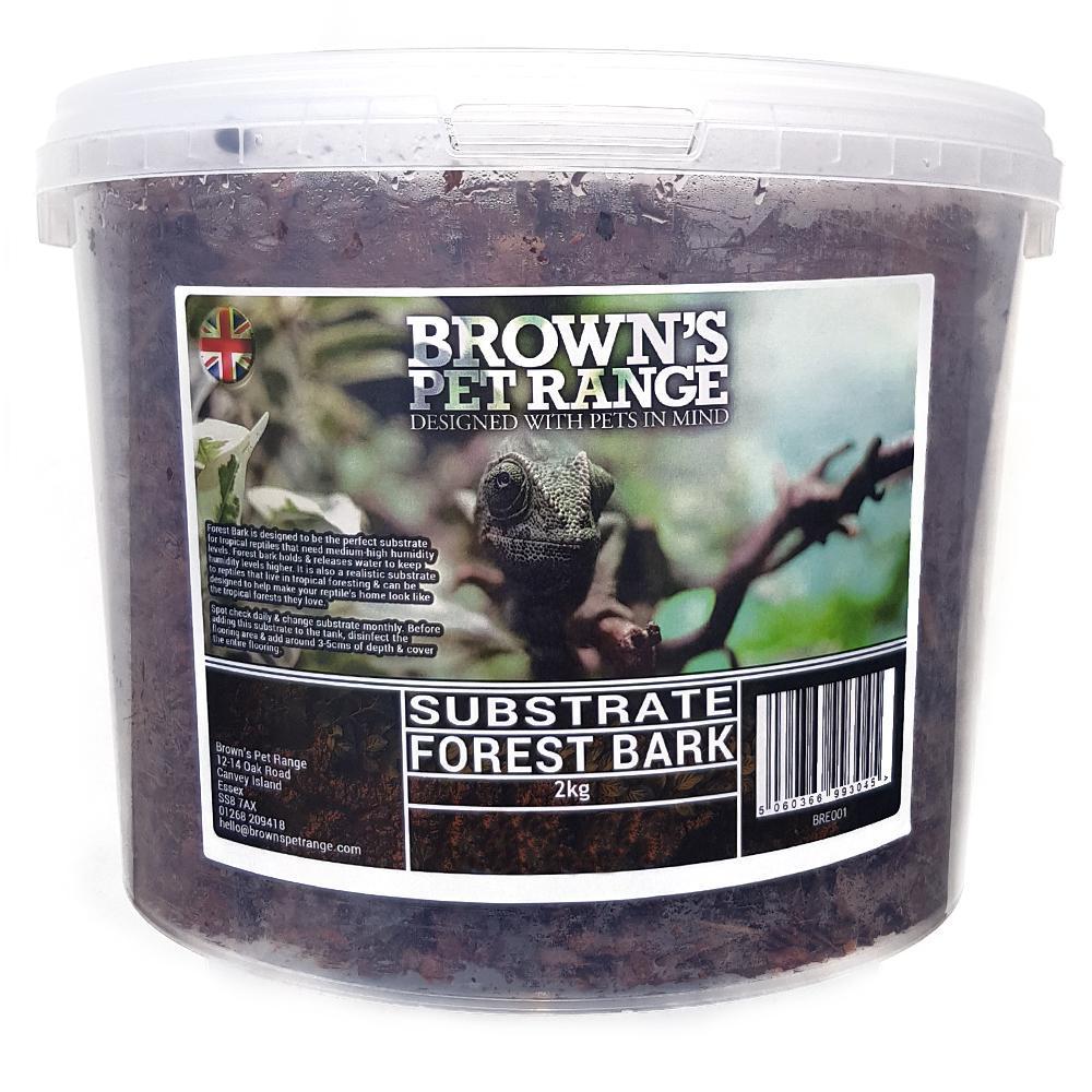 Brown's Substrate Forest Bark 2kg - Reptile Substrate - Browns Pet Range