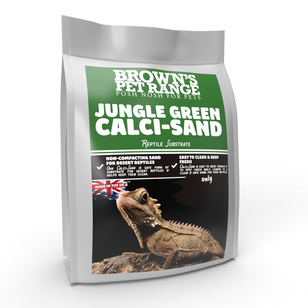 Brown's Reptile Substrate | Jungle Green Calcium Sand - BROWNS PET RANGE