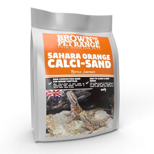 Brown's Reptile Substrate | Sahara Orange Calcium Sand - BROWNS PET RANGE