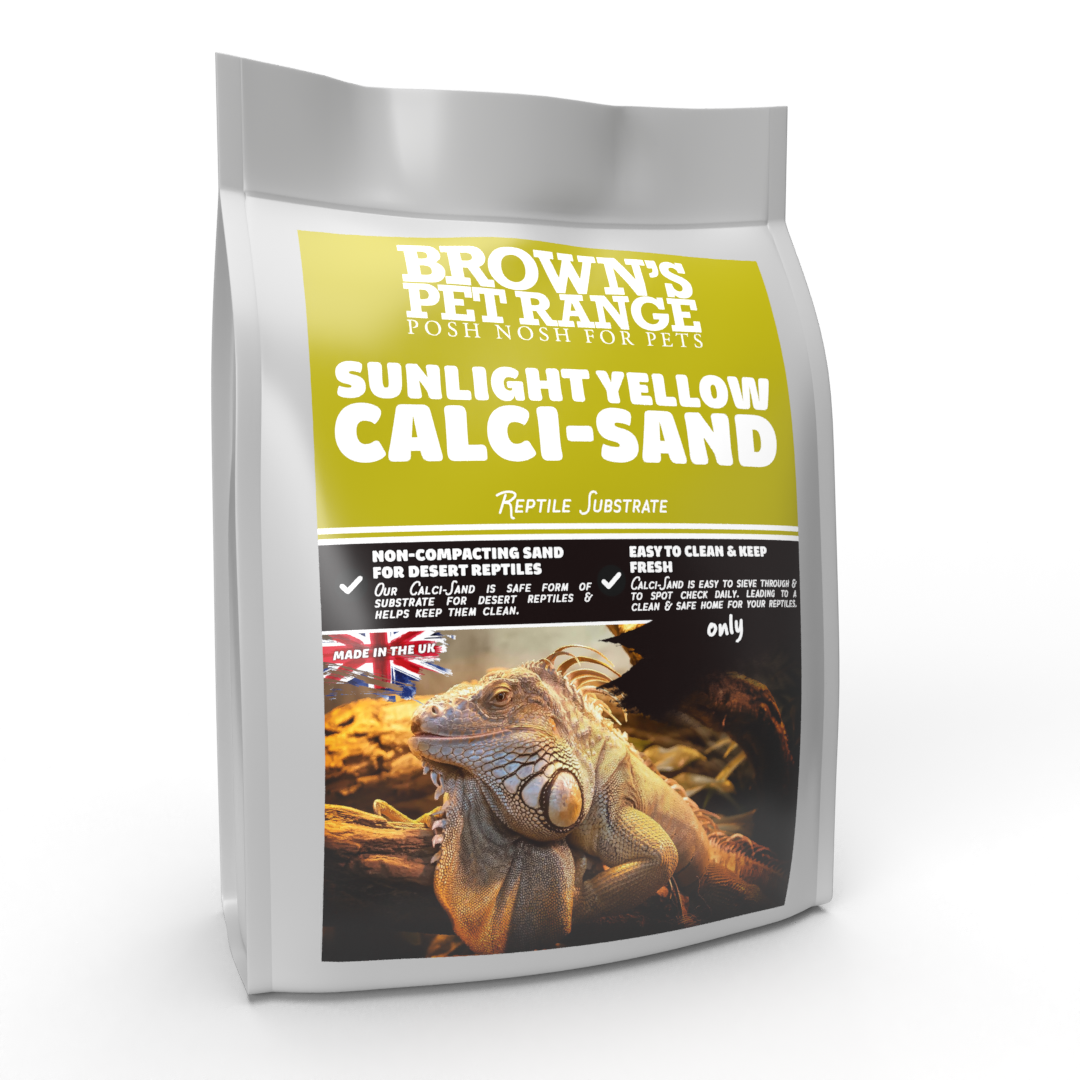 Brown's Reptile Substrate | Sunlight Yellow Calcium Sand - BROWNS PET RANGE