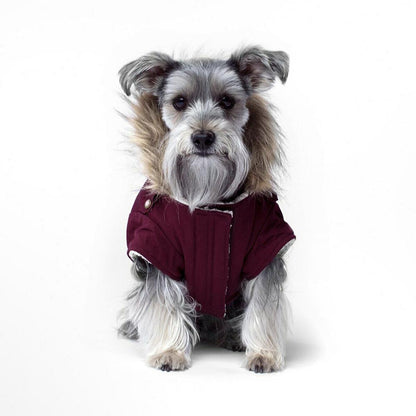 Canada Pooch Alaskan Army Parka Maroon SIZE 22-26 - Dog Coat - Browns Pet Range