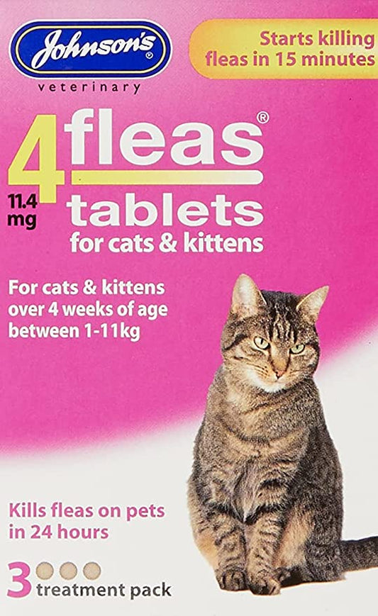 Cat Flea Tablets for Cats & Kittens (Size Varieties) - BROWNS PET RANGE