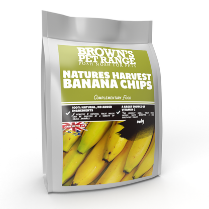 Dried Banana Chips | Nature's Harvest Posh Nosh For Birds, Small Animals & Wildlife - BROWNS PET RANGE