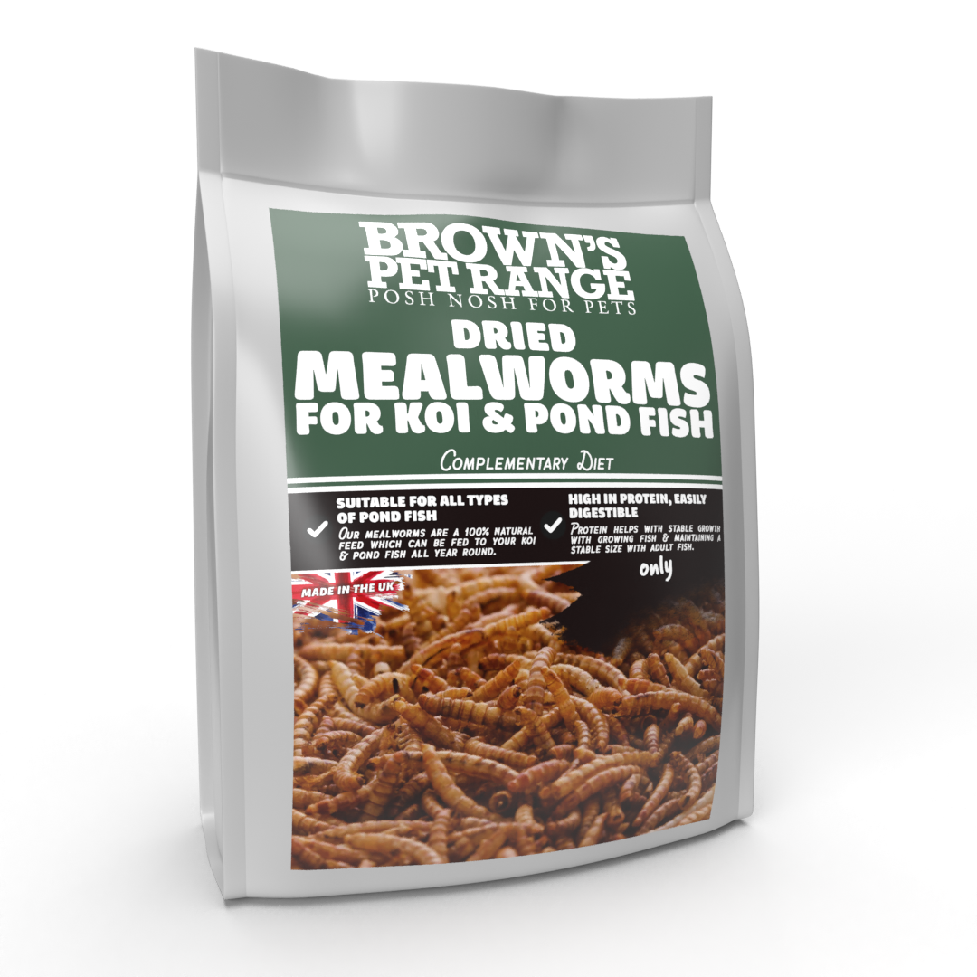 Dried Mealworm | Posh Nosh For Pond Fish - BROWNS PET RANGE