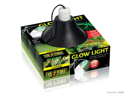 Exo Terra Glow Light / Porcelain Clamp Lamp + Glow Reflector (LARGE) - Reptile Vivariums - Browns Pet Range