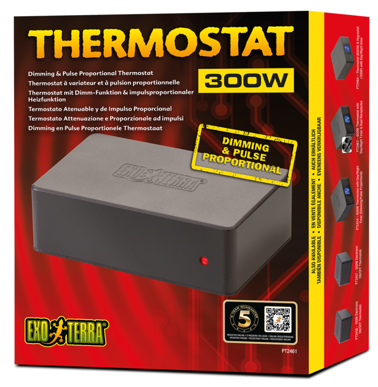 Exo Terra Thermostat 300w Dimming/Pulse Proportional - BROWNS PET RANGE