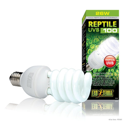 Exo Terra UVB 100 / Tropical Terrarium Bulb (Varieties) - Reptile Vivariums - Browns Pet Range