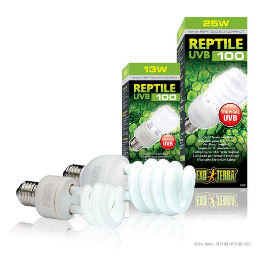 Exo Terra UVB 100 / Tropical Terrarium Bulb (Varieties) - Reptile Vivariums - Browns Pet Range