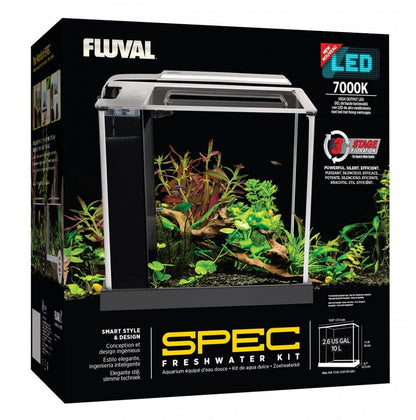 FLUVAL Spec- 10 Litre - Glass Aquarium - Black - Fish Tank - Browns Pet Range