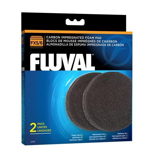 Fluval FX Series Filter Media - Carbon Impregnated Foam Pad 2 Pack - External Filter - Browns Pet Range