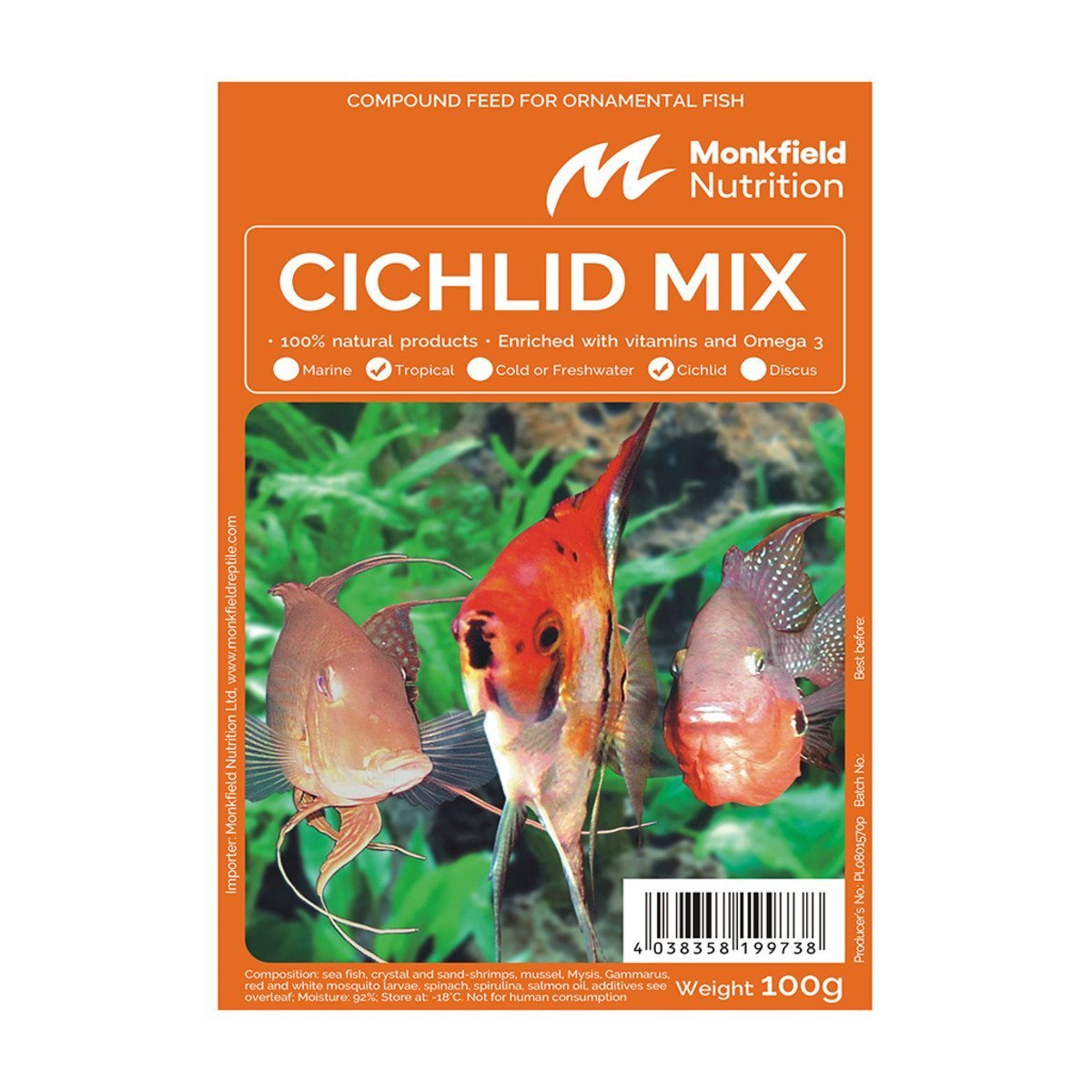 Frozen Cichlid Mix (10 pack) - BROWNS PET RANGE