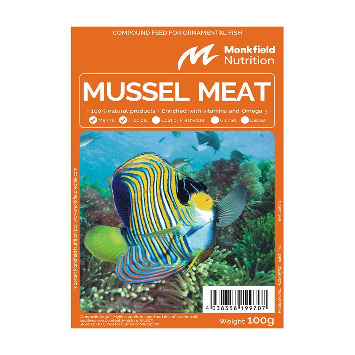 Frozen Mussel Meat (10 pack) - BROWNS PET RANGE