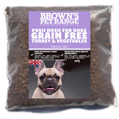 Grain Free Turkey & Vegetables | Posh Nosh For Dogs - BROWNS PET RANGE