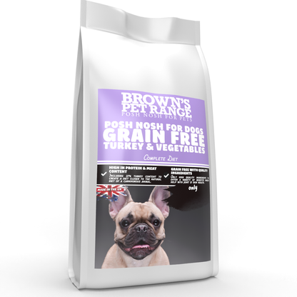 Grain Free Turkey & Vegetables | Posh Nosh For Dogs - BROWNS PET RANGE