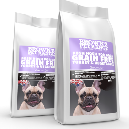 Grain Free Turkey & Vegetables | Posh Nosh For Dogs - BROWNS PET RANGE