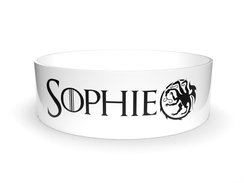 Game of Thrones Personalised Named Dog Bowl - BROWNS PET RANGE