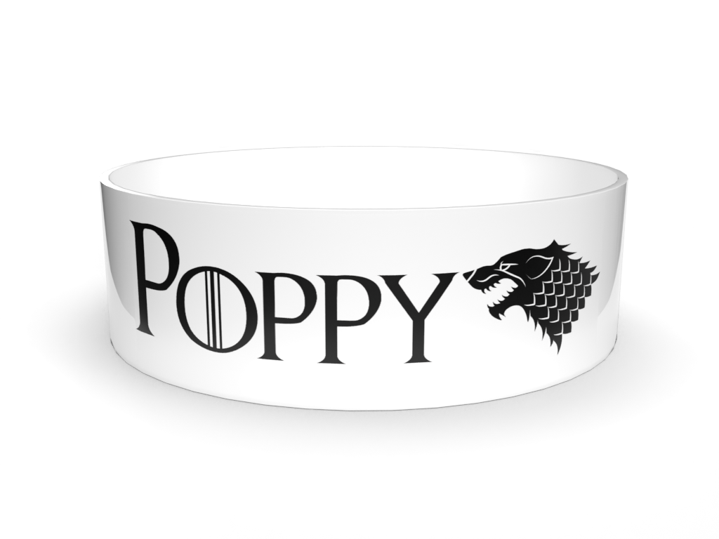 Game of Thrones Personalised Named Dog Bowl - BROWNS PET RANGE