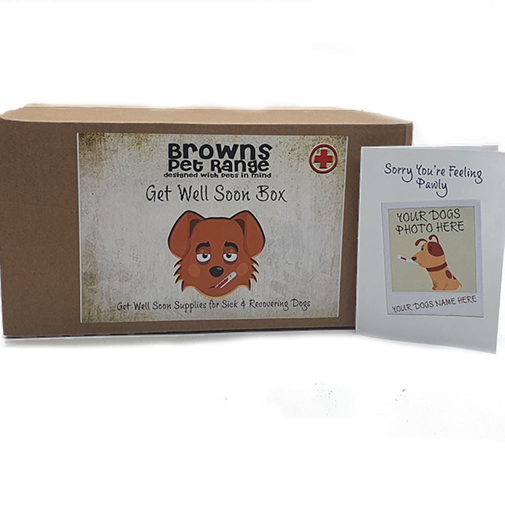 Get Well Soon Box with Personalised Card - BROWNS PET RANGE