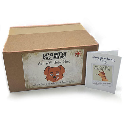 Get Well Soon Box with Personalised Card - BROWNS PET RANGE