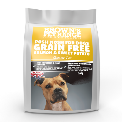 Posh Nosh For Dogs | Grain Free Salmon & Sweet Potato - BROWNS PET RANGE