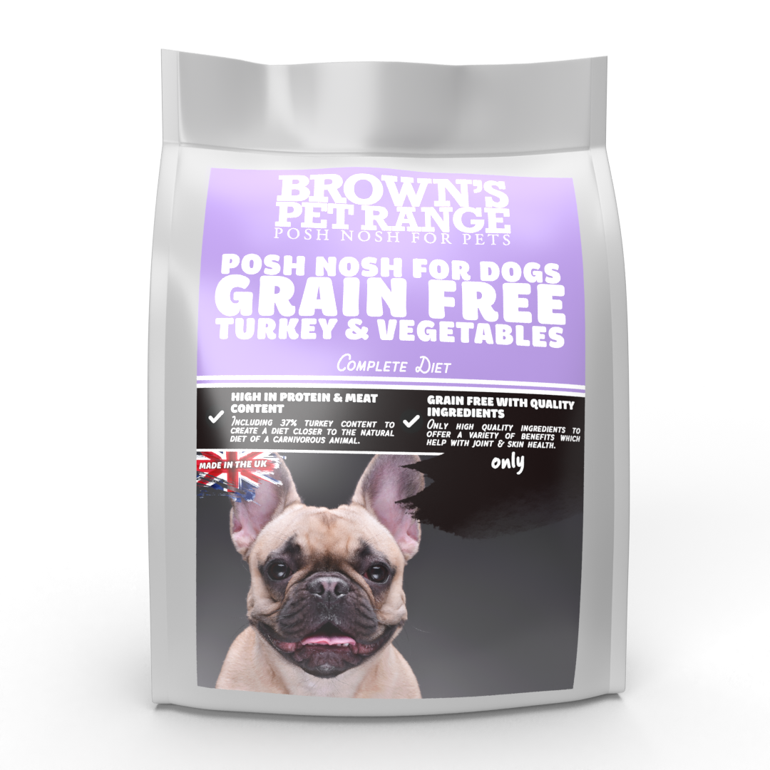 Posh Nosh For Dogs | Grain Free Turkey & Vegetables - BROWNS PET RANGE