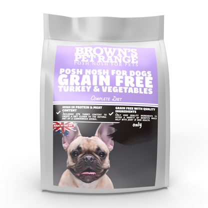 Posh Nosh For Dogs | Grain Free Turkey & Vegetables - BROWNS PET RANGE