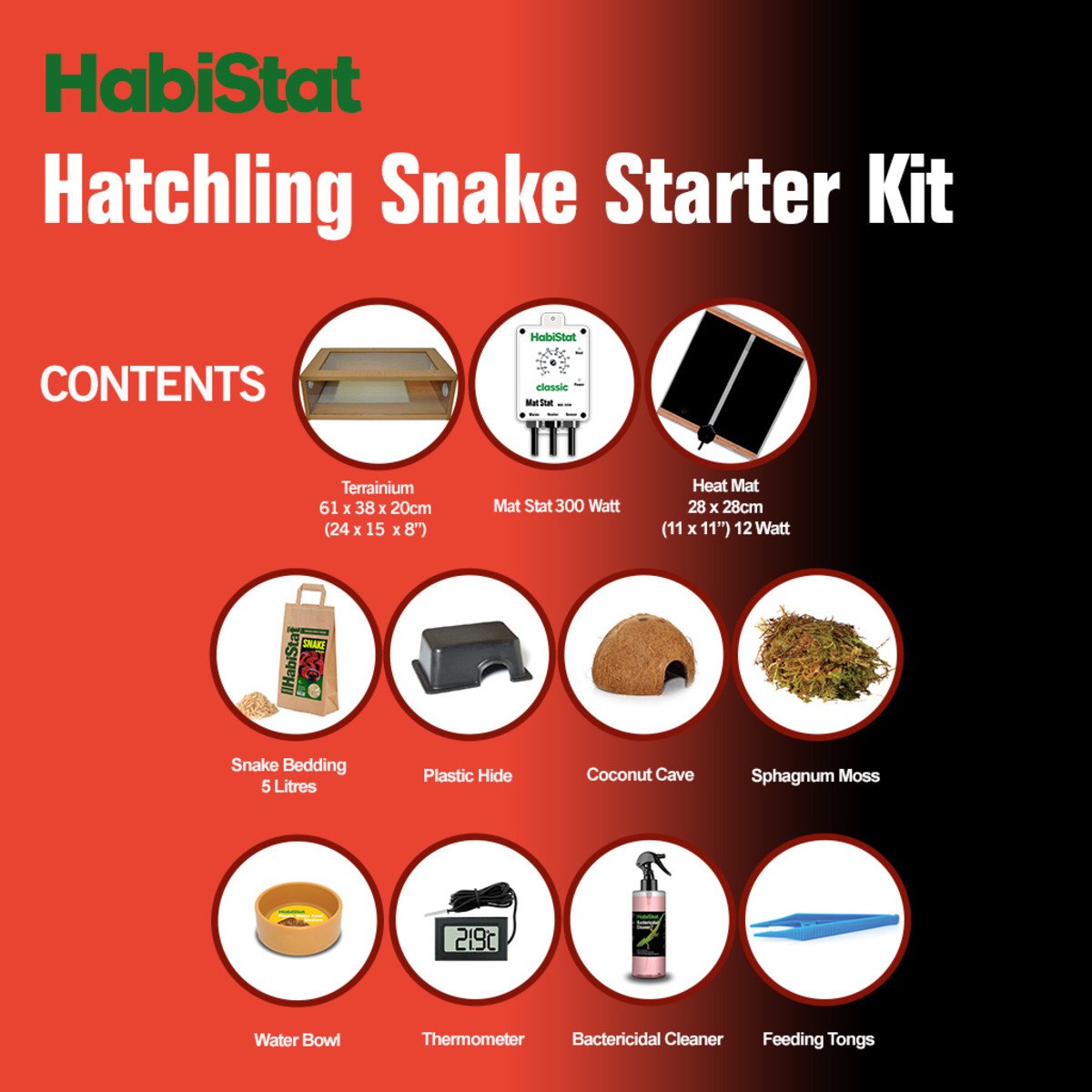 HabiStat Hatching Snake Starter Kit Black - BROWNS PET RANGE