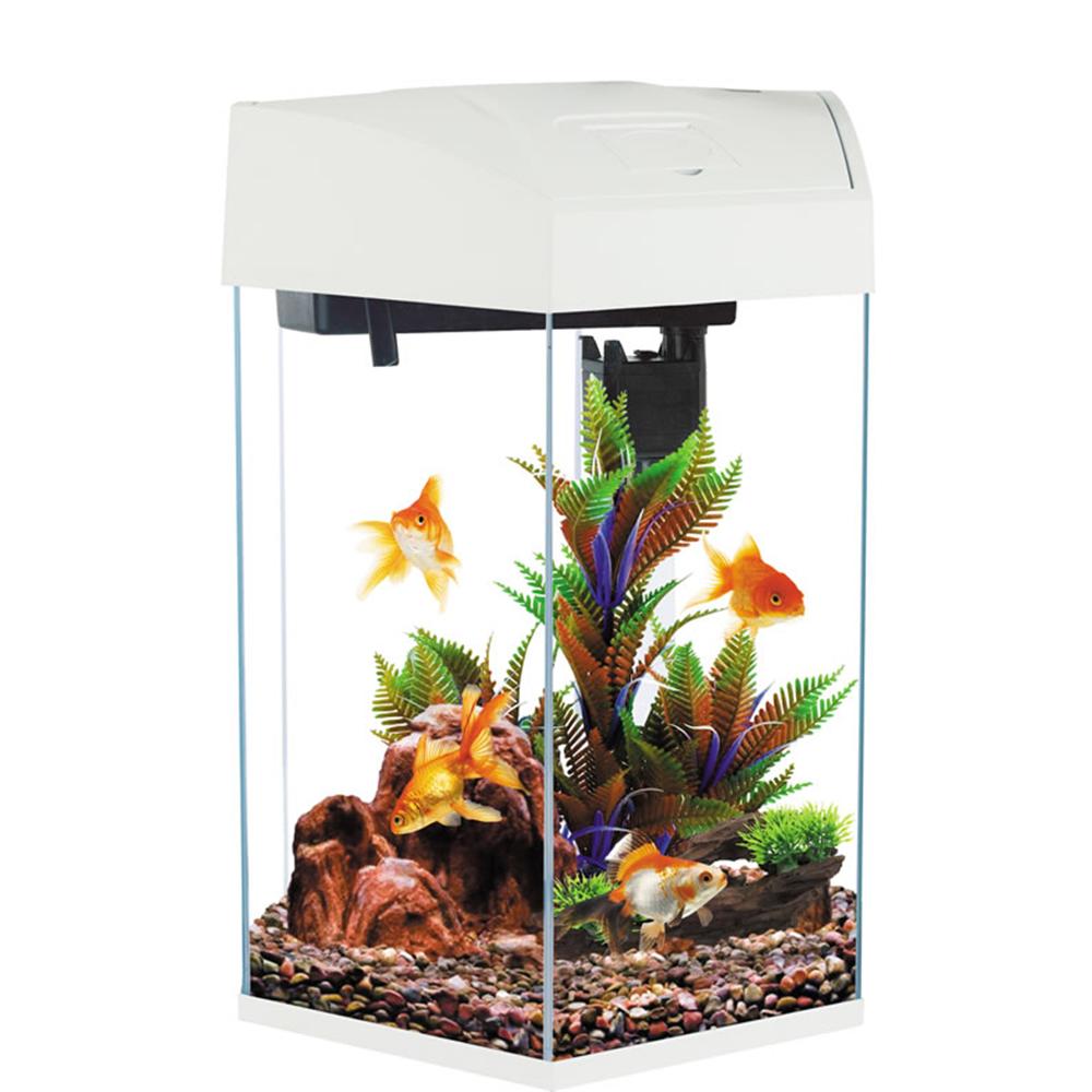 Hexagonal Aquarium 21.6 Litre | White - Fish Tank - Browns Pet Range