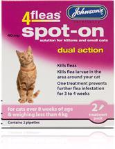 Johnson's 4Fleas Spot-On For Cats (Varieties) - Medicine - Browns Pet Range