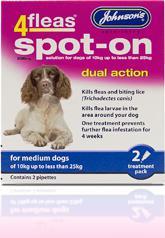 Johnson's 4Fleas Spot-On For Dogs (Varieties) - Medicine - Browns Pet Range