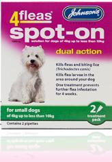 Johnson's 4Fleas Spot-On For Dogs (Varieties) - Medicine - Browns Pet Range