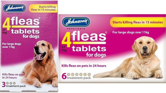 Johnson's Dog Flea Tablets for Large Dogs (Size Varieties) - BROWNS PET RANGE