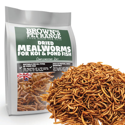 Dried Mealworm | Posh Nosh For Pond Fish - BROWNS PET RANGE