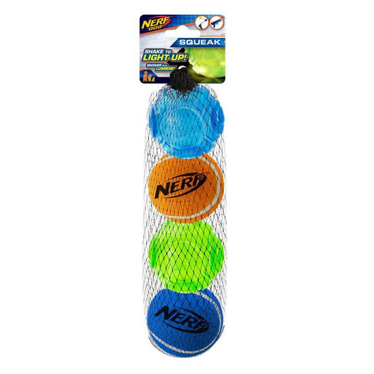 NERF Dog Blaster Reloads | Assorted Balls LED 4 Pack - Dog Toys - Browns Pet Range