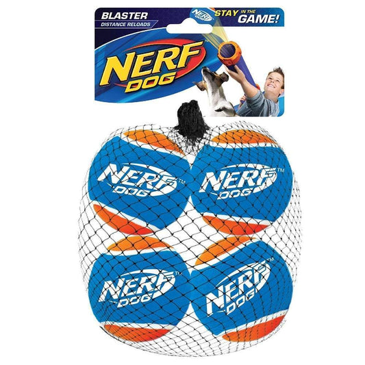 NERF Dog Blaster Reloads | Distance Balls 4 Pack - Dog Toys - Browns Pet Range