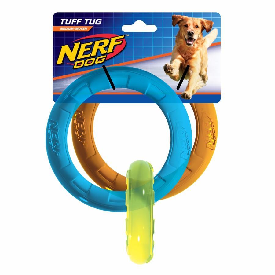 NEW NERF Dog Tuff Tug Rings - Dog Toys - Browns Pet Range