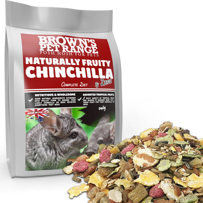 Naturally Fruity Diet | Posh Nosh for Chinchillas & Degus - BROWNS PET RANGE