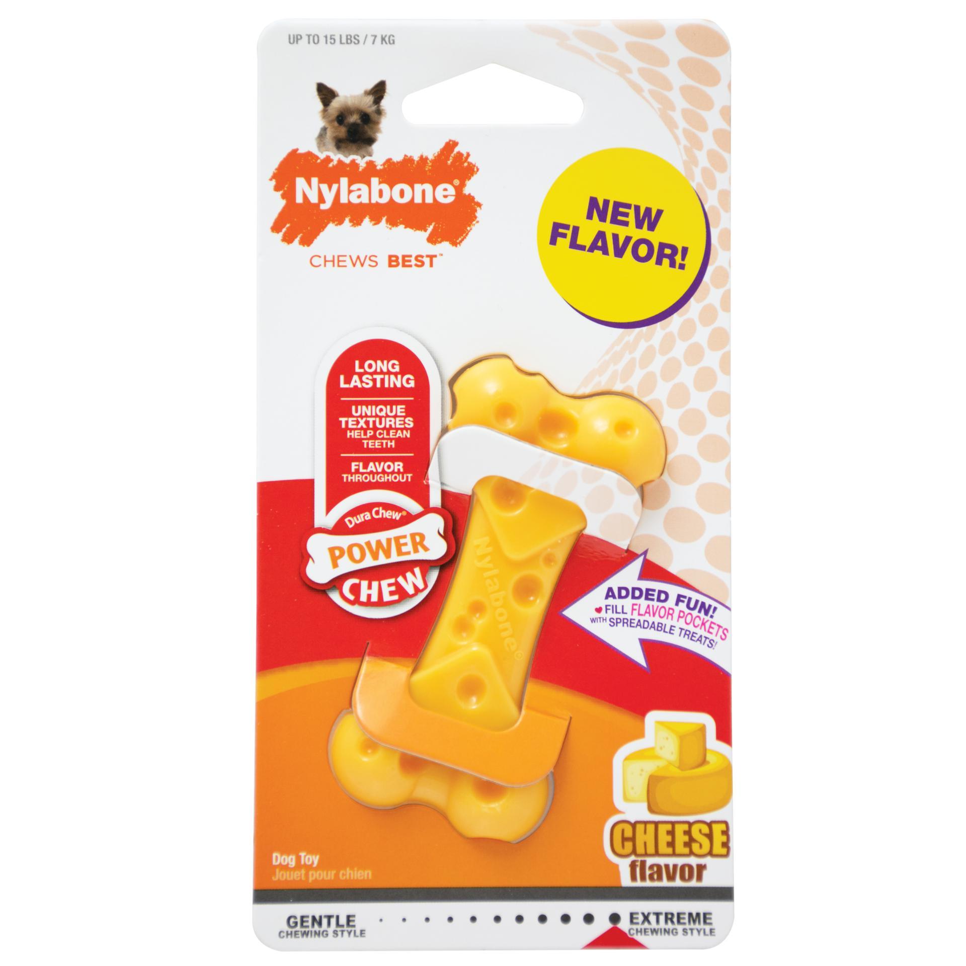 Nylabone Durable Baby Cheese Bone Cheese Flavour XS - EXTREME CHEWERS PUPPIES AND SMALL DOGS - Chew toy - Browns Pet Range